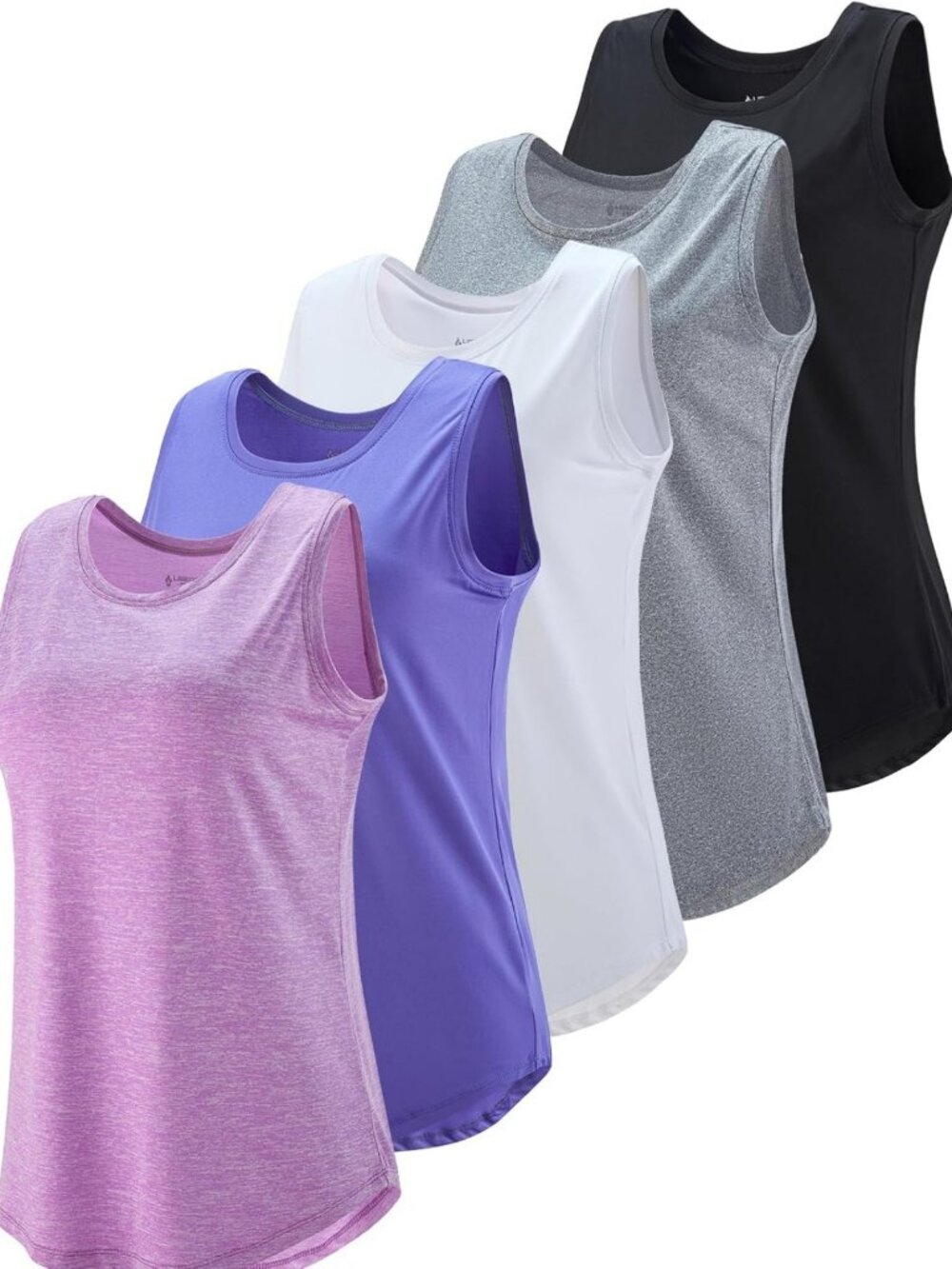 5 Pack Women's Wide Strap Workout Tanks - Comfortable, Stylish Activewear Tops